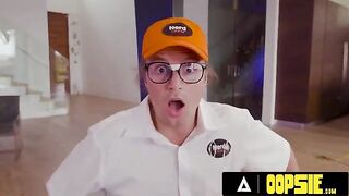 Jewelz Blu, the busty PAWG, seduces the tech guys to fix the TV