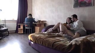 The girl was fucked behind the back of her husband-cuckold, it was awesome!