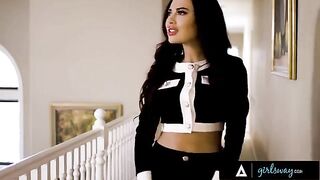 Bella Rolland cheats on GF with her stunning mistress in a steamy Girlsway scene
