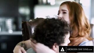 YouTuber’s old house, mid-air action with petite redhead Madi Collins