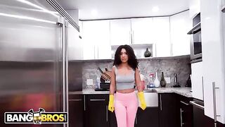 The lovely housekeeper Luna gets a big black dick