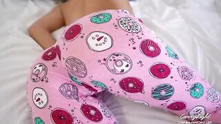 Step mom woke up to a stiff cock, helped by CarryLight