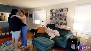 A hot nurse is getting fucked by her husband as soon as she gets home from her shift