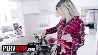 Cory Chase, the busty stepmom, presents her best gift to her stepson this Christmas