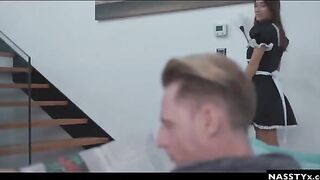 Hot Spanish maid Liya Silver gets fucked by the husband