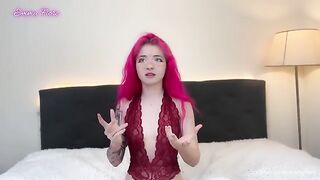 A cute teen in stockings asks for a threesome with her friend (Story time)