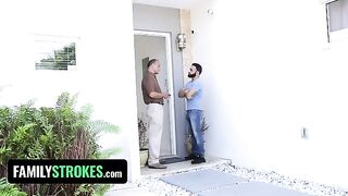Little slut Claire Black seduces her step uncle and fucks with him