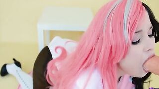 Neopolitan RWBY gets her pussy railed after sucking a big cock