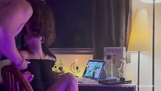 A cute 18-year-old girl gets high and fucks passionately in a lo-fi scene