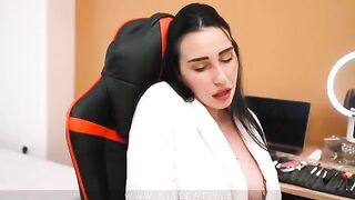 A step mom gets her boy's cock inside her after he got her wet