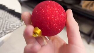 A sexual chick fucks in her sweet hole at Christmas