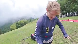 Paragliding with a sexy stranger in 2200 m above sea