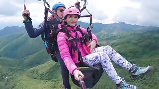 Paragliding with a sexy stranger in 2200 m above sea