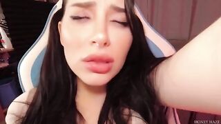 A young gamer cheats on her BF with a stepbrother in a steamy scene