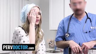 Religious teen Emma Starletto gets checked by a perv doctor
