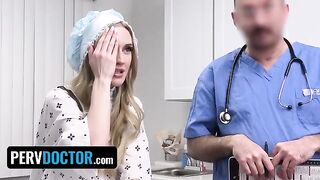 Religious teen Emma Starletto gets checked by a perv doctor