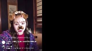 A Japanese guy fucks his big ass girlfriend on Instagram live