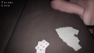She played cards and got fucked by a hard cock, a classic tale