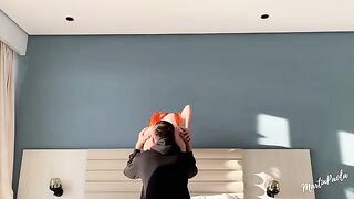 The guy made a creme brulee for his girlfriend in her pussy