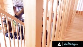 The best friend of the sexy redhead caught Emily Willis masturbating