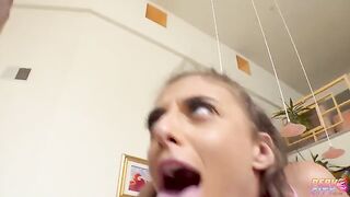 Brunette woman Gia Derza fucked by two guys in her pussy and ass