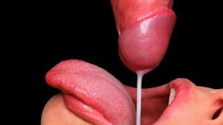 The best blowjob with cum in the mouth, a hot ASMR experience