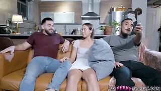 I was cleaning when my hot stepsis asked me to fuck her - MyPervyFamily