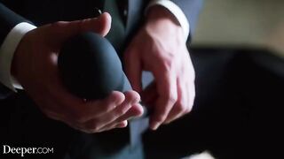 Curvy Kazumi gets dominated, gagged, and spanked hard by a commanding figure in this intense Deeper production, known for its passionate and erotic content that explores deep desires and kinky fantasies