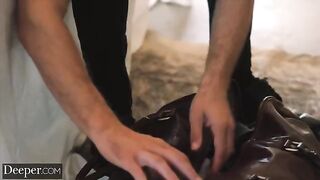 Submissive Amber gets dominated and fucked in a sensual scene on Deeper