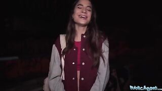 A hot French model agreed to get fucked outdoors for a substantial sum of money