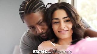 Petite brunette gets creampied by a boxing instructor