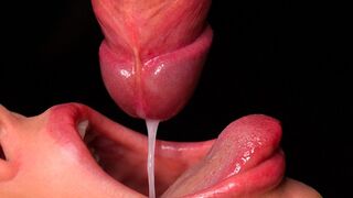 The best blowjob with milking your dick, an intense ASMR experience like no other