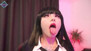 Karneli Bandi fucked Yumeko Jabami’s pierced holes and covered her with cum