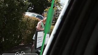 Redhead Harper Red gets picked up on the street