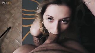 Skinny fitness girl got her pussy full of cum and on her face