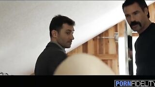 Babe Lily Love fucked by two cocks in intense FMM action