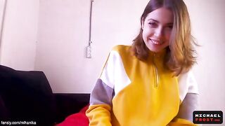 A stepsister waited for her stepbrother to wake up and help with a morning issue