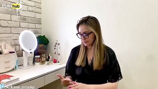Yes, my stepmom! Yes, father's bedroom! Fucking tie her up!