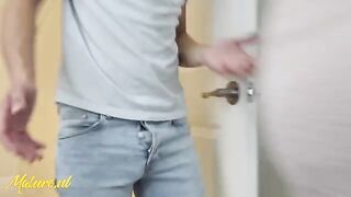 Hot stepmom caught her stepson spying, lets him get close in a steamy encounter