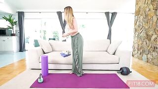 Tiny and flexible teen gets creampied in POV by Fit18