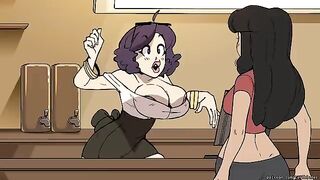 The barista grows big and fucks her customer in the dick