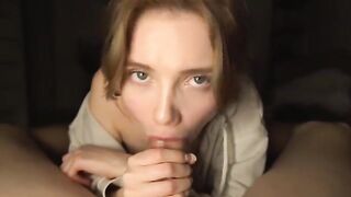 The girl has a sore throat, so she was sprayed with semen