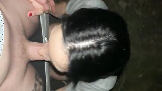 Babe has sex with strangers in public places for money