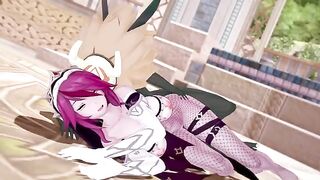 Rosaria's huge chest is a perfect place for Hillachurl to fuck