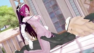 Rosaria's huge chest is a perfect place for Hillachurl to fuck