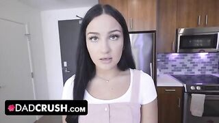 Mila Monet, a naive girl, lets her stepdad fuck her in the ass