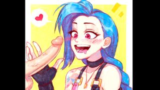 Hentai compilation with a League of Legends twist featuring Jinx