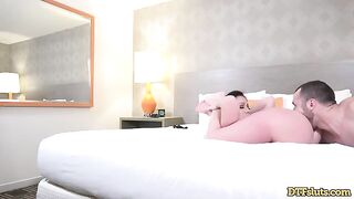 Jennifer White, a pale beauty with a bad girl slant, gets her pussy eaten and fucked hard