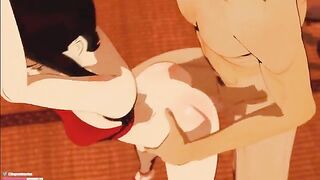 Blender 3D Animation with a hot Tomb Raider-like game scene, totally uncensored