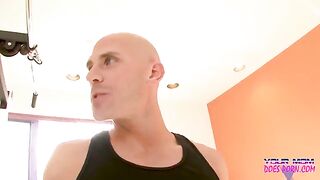 A blonde MILF, Shayla Laveaux, gets fucked by her personal trainer